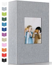 Photo Album 4x6 with 300 Pockets,Slip-in Picture Albums,Linen Cover Memory Bo...