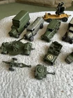 Vintage Dinky Toys Military Diecast Job Lot Army Trucks Jeep Artillery Unboxed