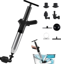 High-Pressure Air Toilet Plunger, Powerful Drain Snake & Toilet Plunge Blaste...