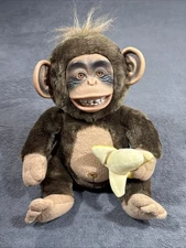 JUST FOR LAUGHS Laughing Monkey Stuffed Animal Ape Doll With Banana Not working