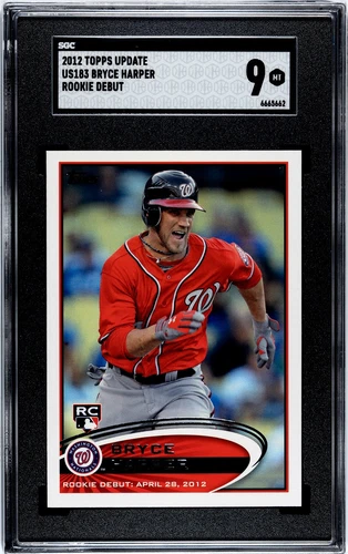 2012 Topps Update Debut #US183 Bryce Harper Rookie Card RC SGC 9 MINT