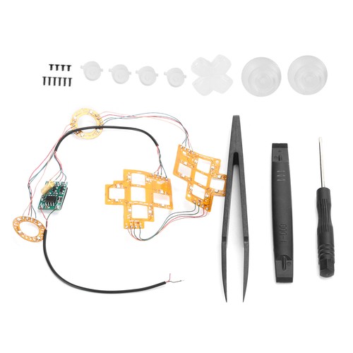 6‑Color Luminated D‑Pad Thumbsticks Dtf Led Buttons Kit For Controller AM - Afbeelding 9 van 21