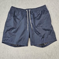 Bonobos Swim Shorts Mens L Blue Microfiber Lined Drawstring Elastic Waist 7 Inch