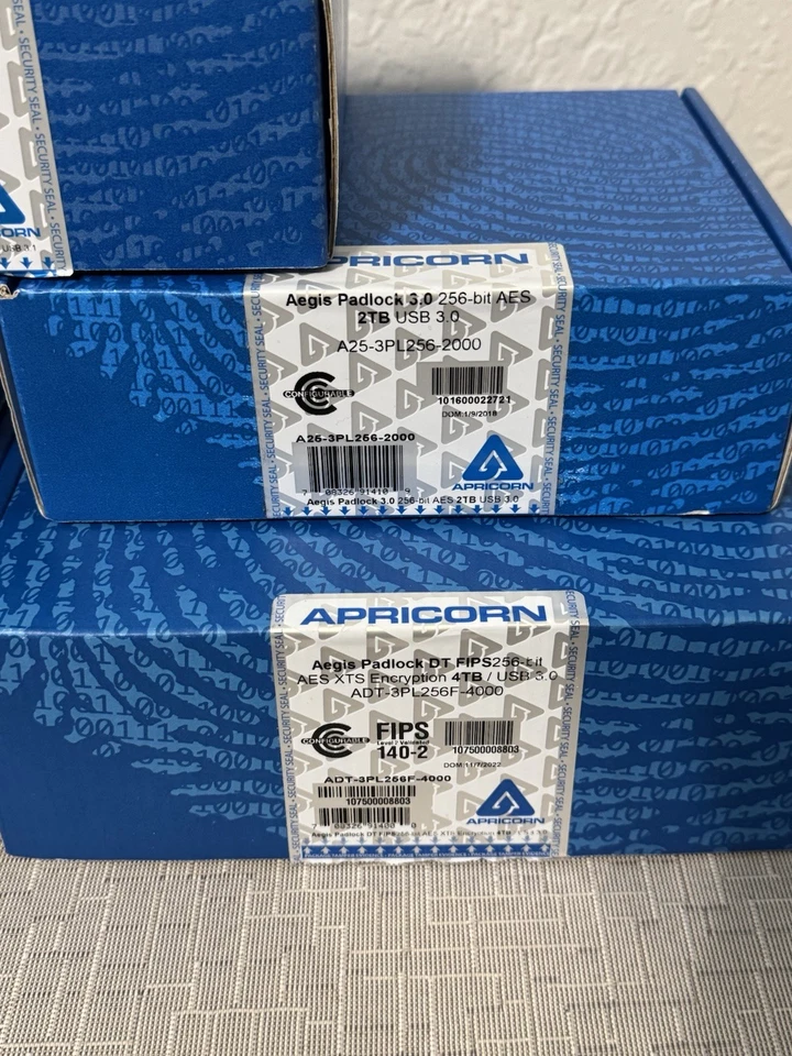 Apricorn Aegis Padlock DT and Portable 256-bit USB 3.0 8TB + 4TB + 3TB + 2TB x2 - Image 3 of 4