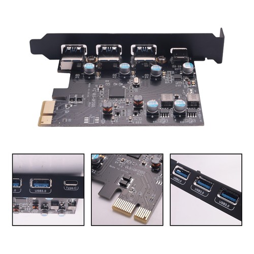 PCI-E auf USB3.0 + Typ C Erweiterung Karte (PCIe Karte) 3 AnschlüSse mit Su3165 - Afbeelding 8 van 10