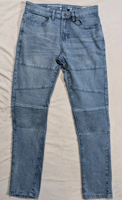 Lifted Research Group Denim Jeans Mens Size 32 Blue Skinny Fit Distressed