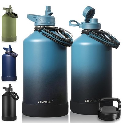 Gallon Insulated Water Bottle Jug with Straw, 128 oz Large Stainless Steel  Wa... | eBay