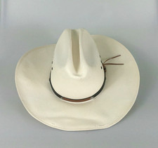 Stetson Shantung Panama Straw Cowboy Hat Western Ranch USA Made 55cm 6 7/8