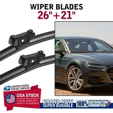 For 2012-2018 Audi A6 Front Left & Right Windshield Wiper Blades Set Of 26"+21"