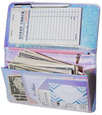 Zreal Server Book for Waitress with Zipper Pocket, 5 X 9 Serving Book, Magnetic 