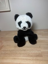 Vintage 1976 Dakin Panda Bear 9" Plush Stuffed Animal Felt Nose Mouth Nut Shell