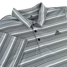 Adidas Men  s Golf Polo Shirt XL Blue White Gradient Stripe ADVR0846