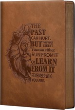 Leather Journal for Men Soft Cover 256 Pages Lined Journals for Writing A5 Lion