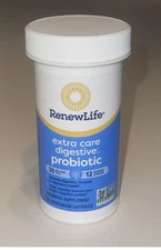 Renew Life Extra Care Digestive Probiotic Supplement 30 Capsules. EXP 11/2025