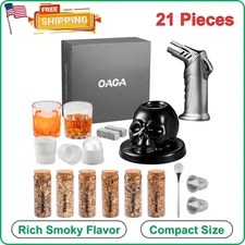 Cocktail Smoker Kit With Torch - Whiskey and Bourbon Smoker with 6 Wood Chips