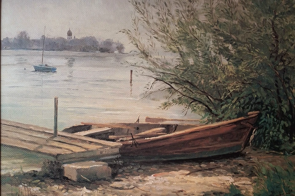 Blick auf den Chiemsee  mit Fraueninsel sig. - Bild 2 von 4