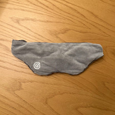 Gravity Weighted Sleep Mask Gray 1lb Plush Eye Mask Adjustable Strap