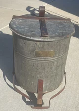 JUSTRITE OILY RAG WASTE CAN - 1930'S - JUSTRITE MFG. CO., CHICAGO - MADE IN USA