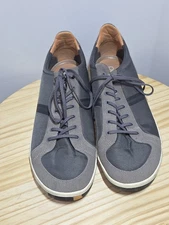 Plae Prospect Gray Nylon/Suede Lace Up Sneakers  - Size 12