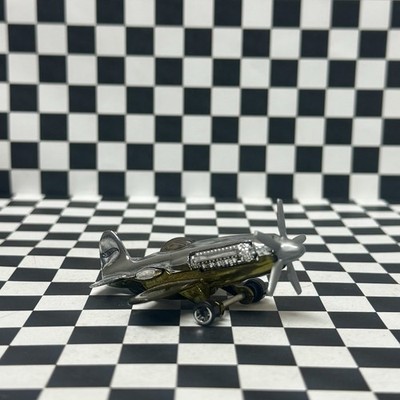 Hot Wheels Madd Propz Airplane  - Spectraflame Olive -  Metal Base - Loose