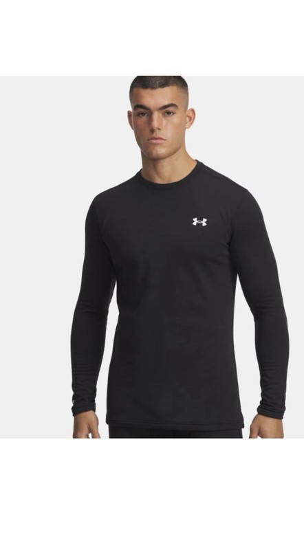 2025 Under Armour 6005295-001 Men's UA Base 2.0 Top Baselayer Black XXXL