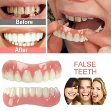 Veneers top & bottom False teeth snap on instant Smile Cosmetic Dentures Dental