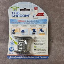 TubShroom Revolutionary Bathtub Strainer Hair Catcher Neutral Gray 1.5-1.75 Inch
