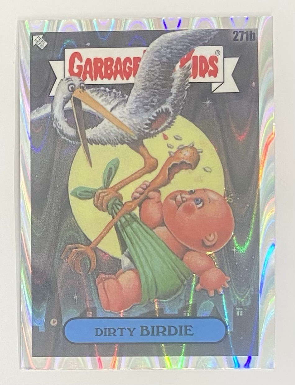 2024 Topps Garbage Pail Kids Chrome Drool Refractor #271b Dirty Birdie front