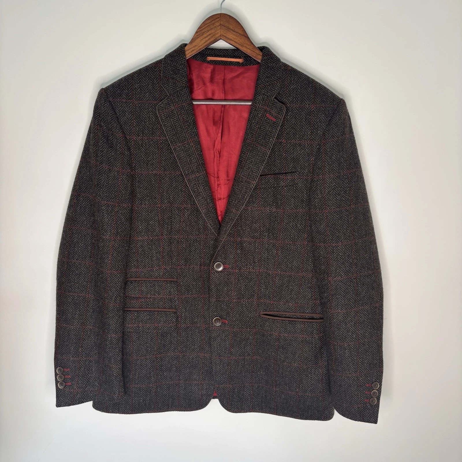 Santinelli Lanificio Di Pray Tweed Sports Jacket Mens 40R Wool Country Blazer