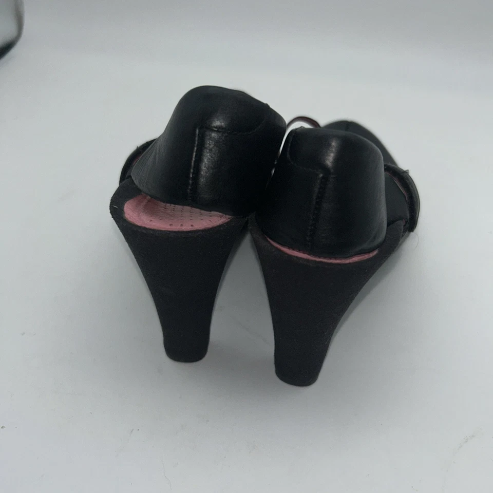 Tsubo Acrea Slingback 7.5 Mary Jane Tacones Vestido Pump Zapato Confort Correa Negra* Foto 3 de 4