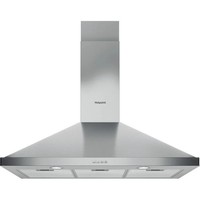 Hotpoint Chimney Cooker Hood 90cm 3 Speed Grey LED Button Control PHPN9.5FLMX/1