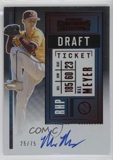 2020 Panini Contenders Pick Draft Ticket Red 25/75 Max Meyer #DPT-MM Auto lz7