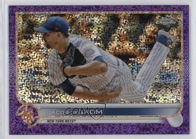 2022 Topps Chrome Purple Speckle Refractor 116/299 Jacob deGrom #125 0f21