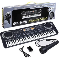 Portable Electric Keyboard Piano for Kids Multi-Function w/ Microphone Birthday