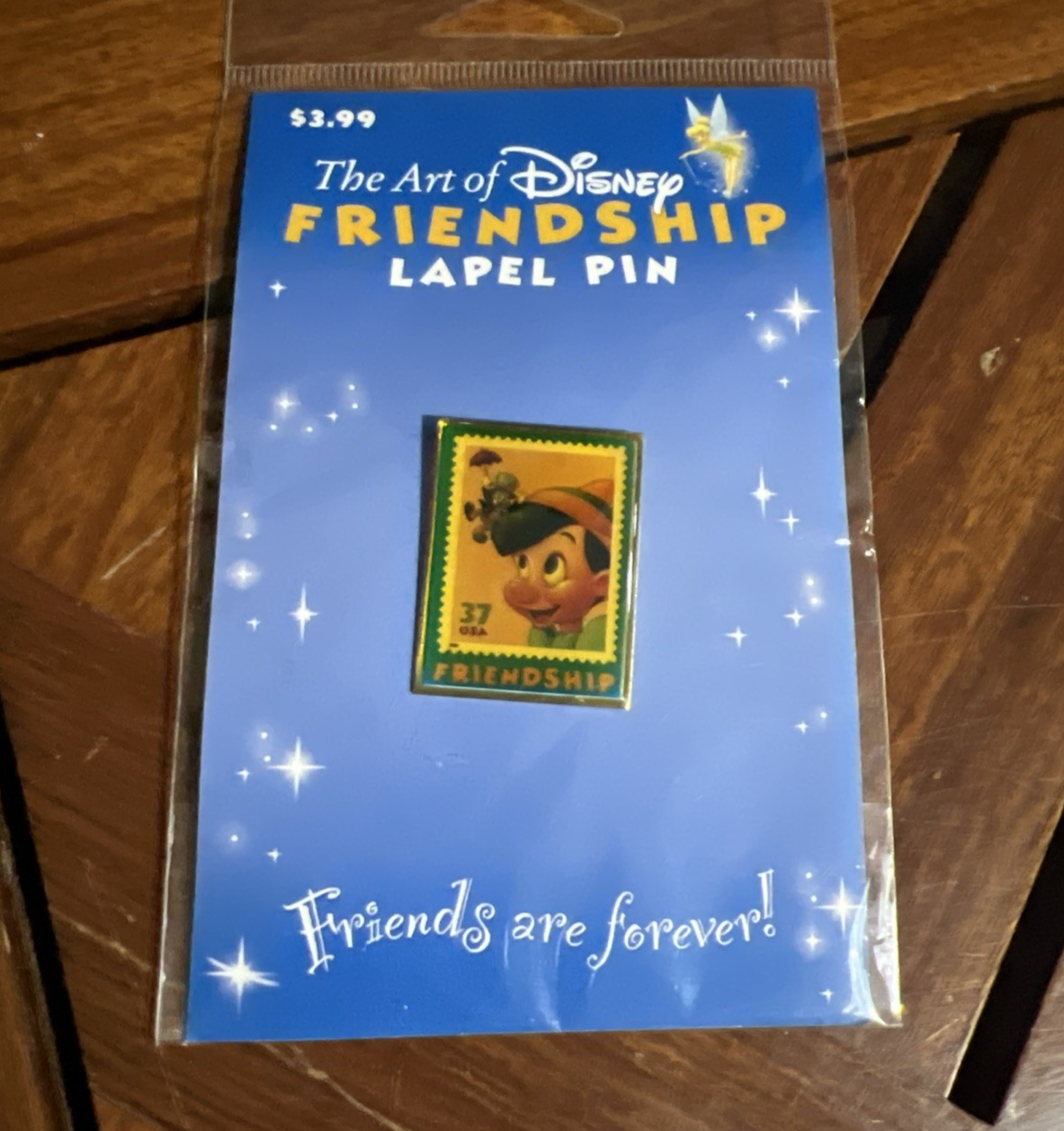 Disney Pinocchio Jiminy Cricket The Art Of Friendship Stamp Pin New Sealed