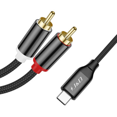 USB C to RCA Audio Cable 3.3ft Type C to 2RCA Stereo Y Splitter Braided