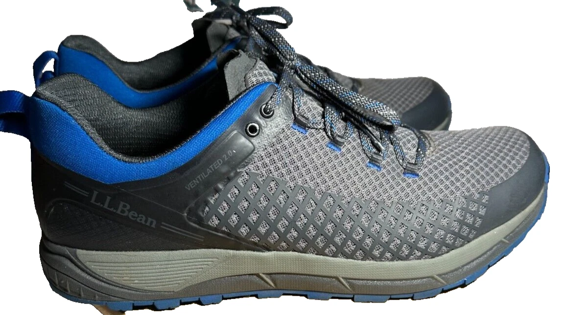 LL Bean Mens Hiking Shoes Blue Grey North Peak Trail Sneakers Size 13