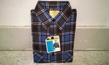 Vintage Sears Perma Prest Blue Flannel Shirt With Tags