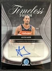 Topps 2025-26 Bowman Chrome Basketball Alex Sarr TTA-AS Timeless Touch Auto