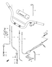 Suzuki Genuine ATV Cross Pad LT-Z50Z L0 Body Frame Handlebar 56172-04600-000