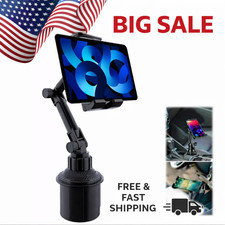Universal Car Mount Car Cup Holder Phone Stand For 4.7-12.9" iPhone iPad Tablet