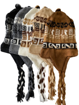 Lot (2)Peruvian ''Chullo'' Wool Hat - Chullo Peruano