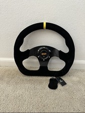 350mm Dish Steering Wheel - Fit 6 Hole Hub Like Vertex Nardi Nrg Grip 350mm Dish Steering Wheel - Fit 6 Hole Hub Like Vertex Nardi Nrg Grip