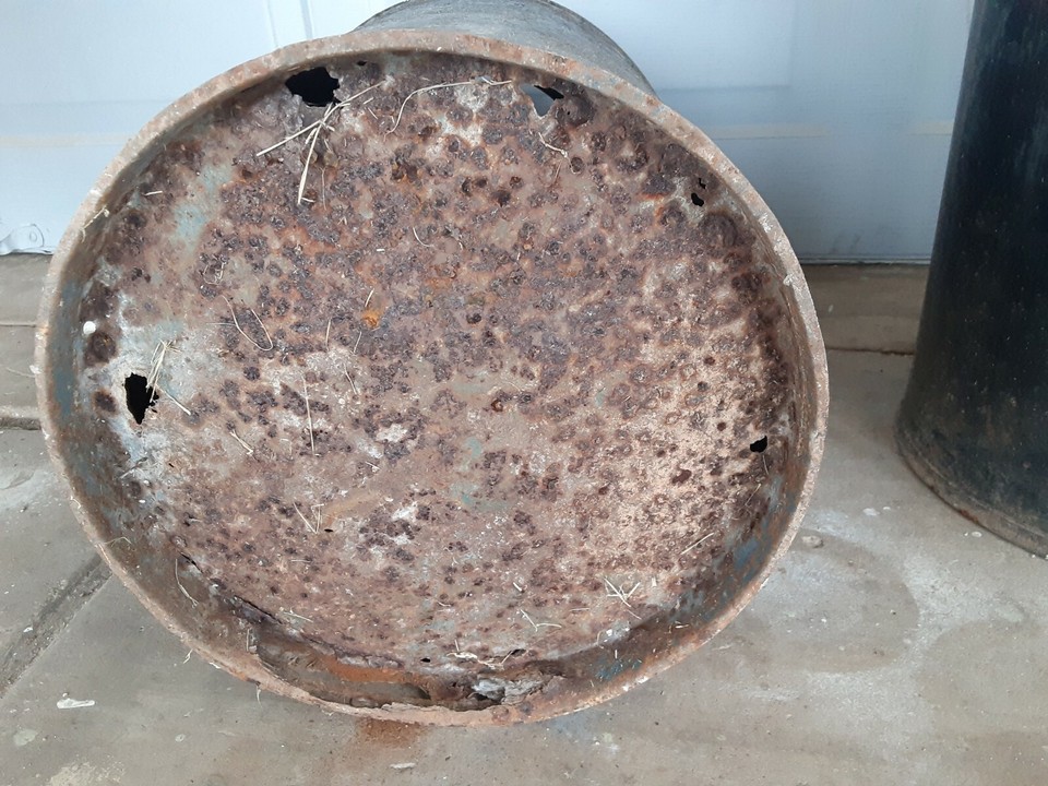 ANTIQUE BLACK STEEL Solar 10 GAL. MILK CAN 23.5" Bell Lubbock FARM RUSTIC DAIRY eBay