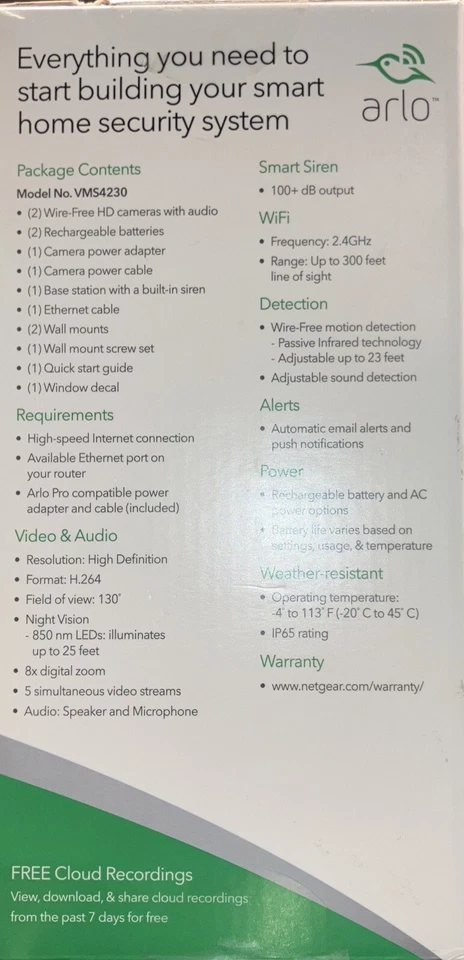 Netgear Arlo Pro Wire-Free HD Security Camera Every Angle Covered - Image 3 of 4