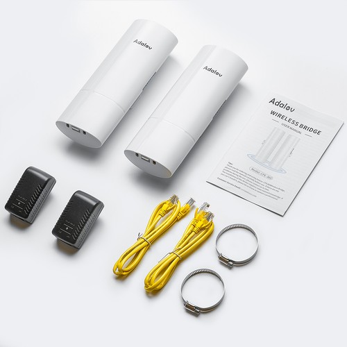 2Pcs 5.8G Gigabit Wireless Bridge 1Gbps WiFi Bridge Point to Point Outdoor CPE - Picture 8 of 8