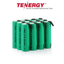 Tenergy 12PCS AA 1.2V 2000mAh NiMH Rechargeable Batteries Cell Flat Top w/ Tabs