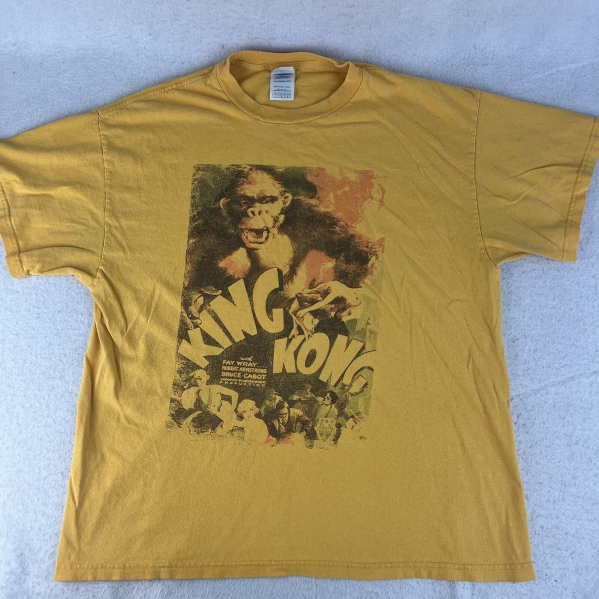 King Kong Movie Vintage 1933 Yellow T-Shirt Large Y2K | eBay