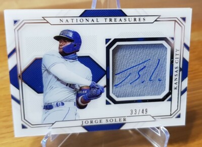 Panini 2021 National Treasures- Jorge Soler - Auto Patch - 33/49 - Finals MVP WS