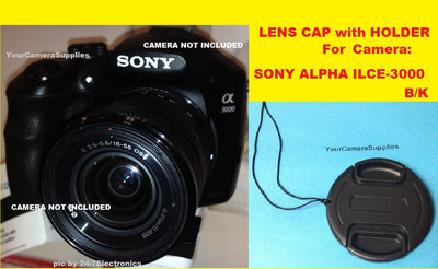 SNAP-ON LENS CAP DIRECTLY to CAMERA SONY ALPHA ILCE-3000 K/B  ILCE3000 KB A3000